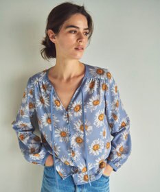 GRACE CONTINENTAL マーガレットフラワープリントブラウス