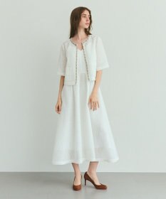 GRACE CONTINENTAL メッシュツイードキャミドレス