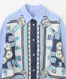 GRACE CONTINENTAL マリンスカーフコンビシャツ