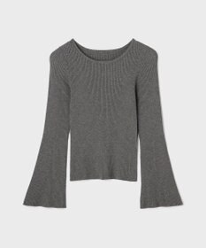 GRACE CONTINENTAL アイレットリブニットトップ