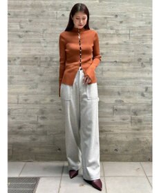 GRACE CONTINENTAL ボタンリブニットカーディガン
