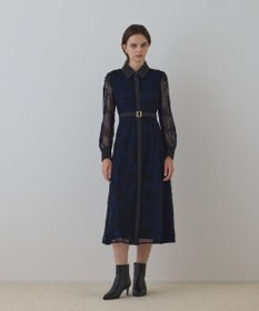 GRACE CONTINENTAL チュールコードレースワンピース