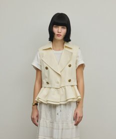 GRACE CONTINENTAL ペプラムトレンチベスト