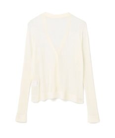 GRACE CONTINENTAL リブシアーニットカーディガン