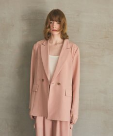 GRACE CONTINENTAL ダブルブレストライトジャケット ピンク