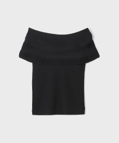 GRACE CONTINENTAL オフショルリブニットトップ