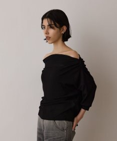 GRACE CONTINENTAL ドレープカットトップ ブラック