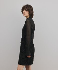 GRACE CONTINENTAL シアーハイネックニットトップ