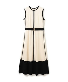 GRACE CONTINENTAL 配色ポンチフレアワンピース