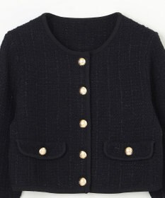 GRACE CONTINENTAL ツイードショートニットカーディガン