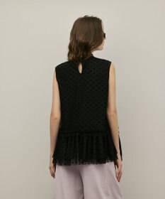 GRACE CONTINENTAL チュールティアードブラウス