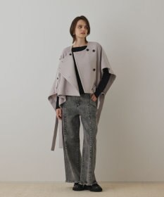 GRACE CONTINENTAL ライトビーバーポンチョ ベージュ