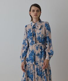 GRACE CONTINENTAL ブーケフラワープリントワンピース