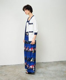 GRACE CONTINENTAL 配色ニットカーディガン