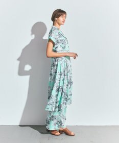 GRACE CONTINENTAL リゾートプリントツイルドレス