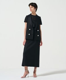 GRACE CONTINENTAL バックフリルベスト ブラック