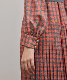 GRACE CONTINENTAL バイカラーチェックプリントワンピース