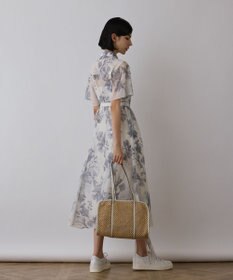GRACE CONTINENTAL シャドーフラワープリントワンピース