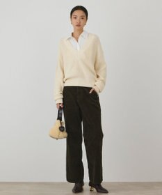 GRACE CONTINENTAL シャツカラーニットトップ