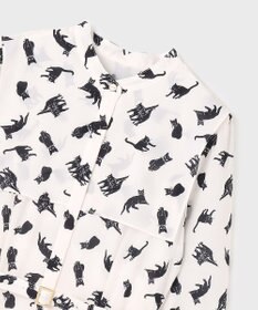 GRACE CONTINENTAL キャットプリントフライヨークワンピース