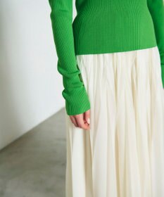 GRACE CONTINENTAL リブスクエアニットトップ