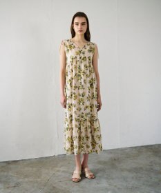 GRACE CONTINENTAL エスニックフラワー刺繍ワンピース