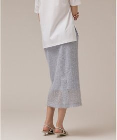 GRACE CONTINENTAL チュールタイトスカート ブルー