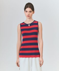 GRACE CONTINENTAL ラインニットノースリーブ