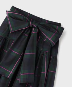 GRACE CONTINENTAL シルクブラックウォッチスカート