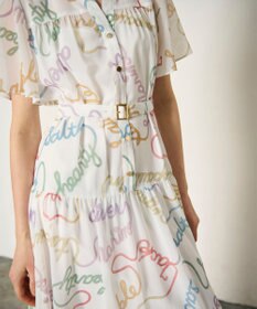 GRACE CONTINENTAL ロープロゴプリントワンピース