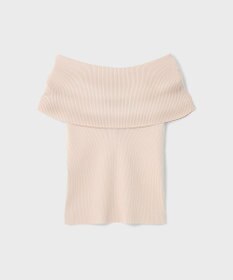 GRACE CONTINENTAL オフショルリブニットトップ