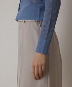 GRACE CONTINENTAL ラメリブシアーニットカーディガン