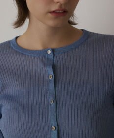 GRACE CONTINENTAL ラメリブシアーニットカーディガン