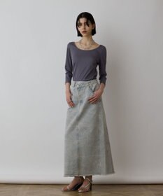 GRACE CONTINENTAL テレコボートネックトップ