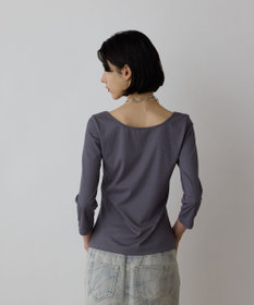 GRACE CONTINENTAL テレコボートネックトップ