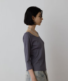 GRACE CONTINENTAL テレコボートネックトップ