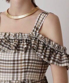 GRACE CONTINENTAL チェックサッカーワンピース