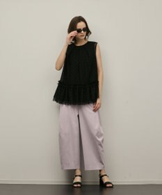 GRACE CONTINENTAL チュールティアードブラウス