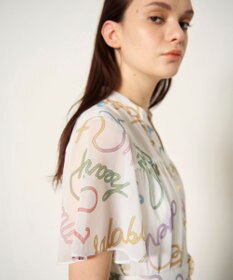 GRACE CONTINENTAL ロープロゴプリントワンピース