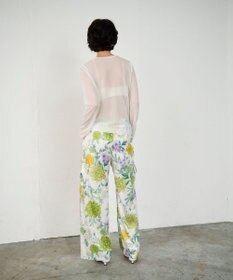 GRACE CONTINENTAL フラワープリントワークパンツ