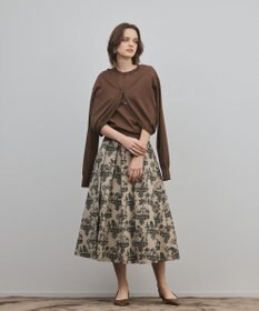 GRACE CONTINENTAL アニマルジャガードスカート ベージュ