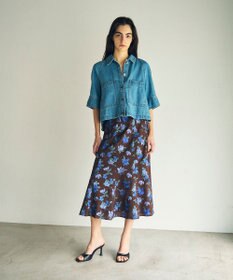 GRACE CONTINENTAL フラワー刺繍フレアスカート