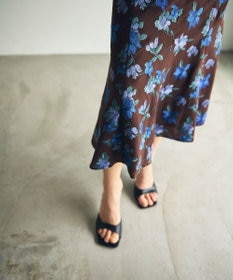 GRACE CONTINENTAL フラワー刺繍フレアスカート