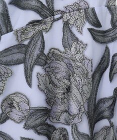 GRACE CONTINENTAL フラワー刺繍ミディドレス