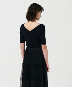 GRACE CONTINENTAL リブカシュクールニットトップ