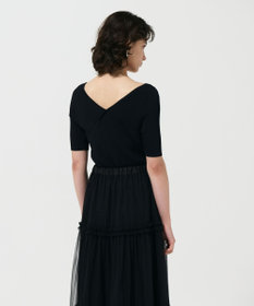 GRACE CONTINENTAL リブカシュクールニットトップ