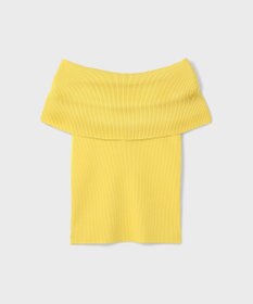 GRACE CONTINENTAL オフショルリブニットトップ