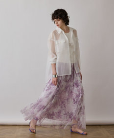 GRACE CONTINENTAL シャドーフラワープリントスカート