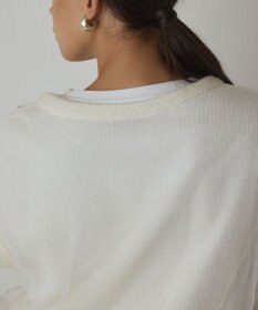 GRACE CONTINENTAL チュール刺繍ニットトップ