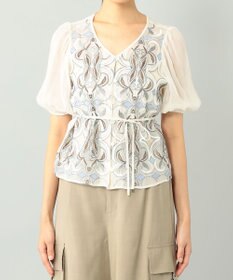 パフスリーブ刺繍ブラウス / GRACE CONTINENTAL | GRACE